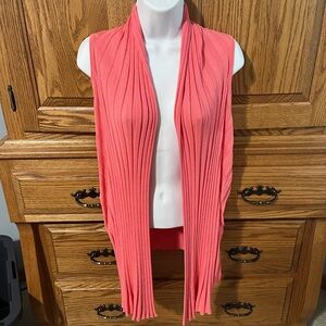 Coral color Sleeveless Sweater